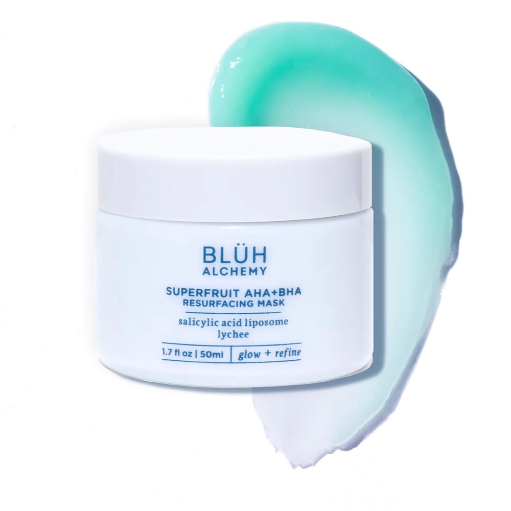 BLÜH ALCHEMY Superfruit AHA & BHA Resurfacing Mask- NIB- 50 ml- comes w/ spatula